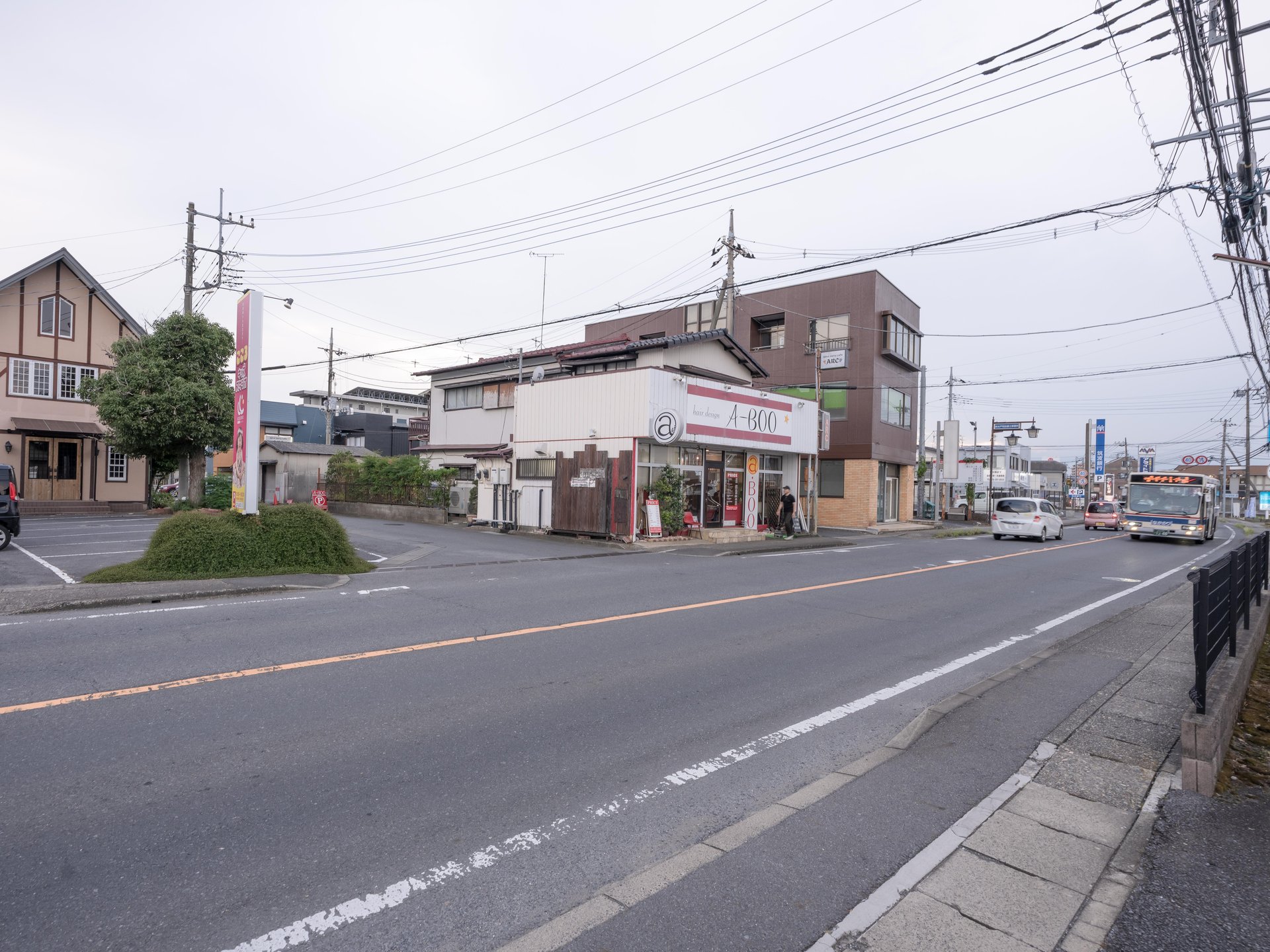 岩間街道沿いのRe:beへ向かう道路の目印